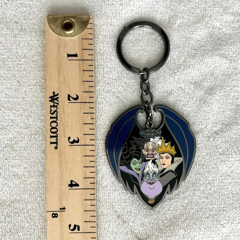 Loungefly Disney Villains Enamel Keychain Ursula Evil Queen Cruella Maleficent - Picture 5 of 7